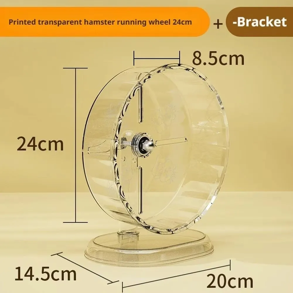 Roda de Exercício para Hamster Plástica Transparente de 24 cm Desmontável - Imagem 5