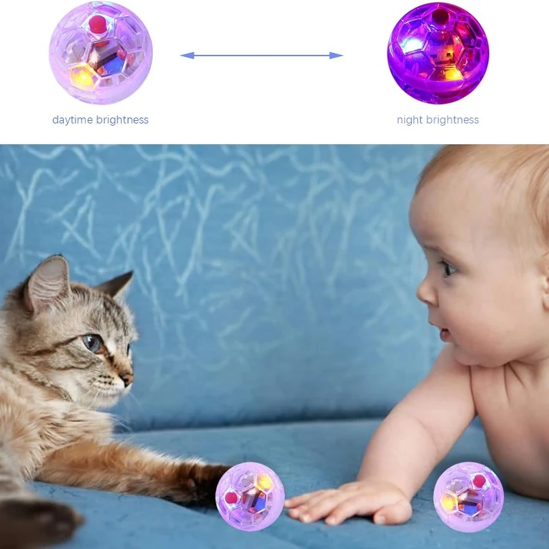 Bola Brilhante para Gatos LED Transparente 3.5 cm Ativada por Toque - Imagem 5