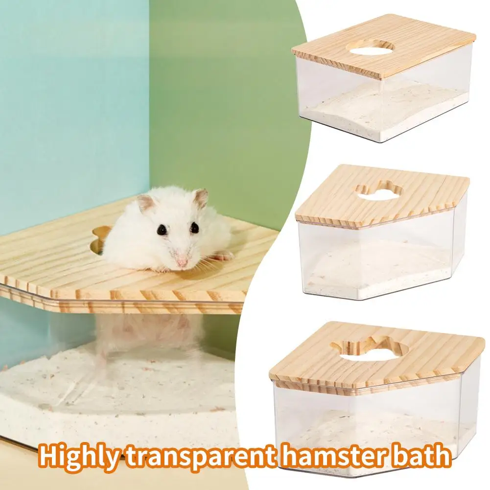 Caixa de Banho para Hamster Acrílico Transparente com Tampa Removível - Imagem 6
