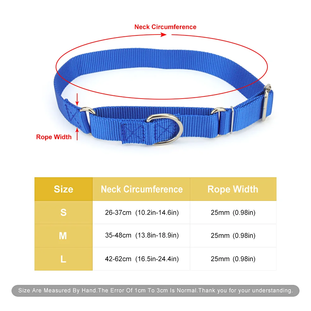 Coleira Martingale para Cães de Nylon Ajustável com Fivela de Metal - Imagem 4
