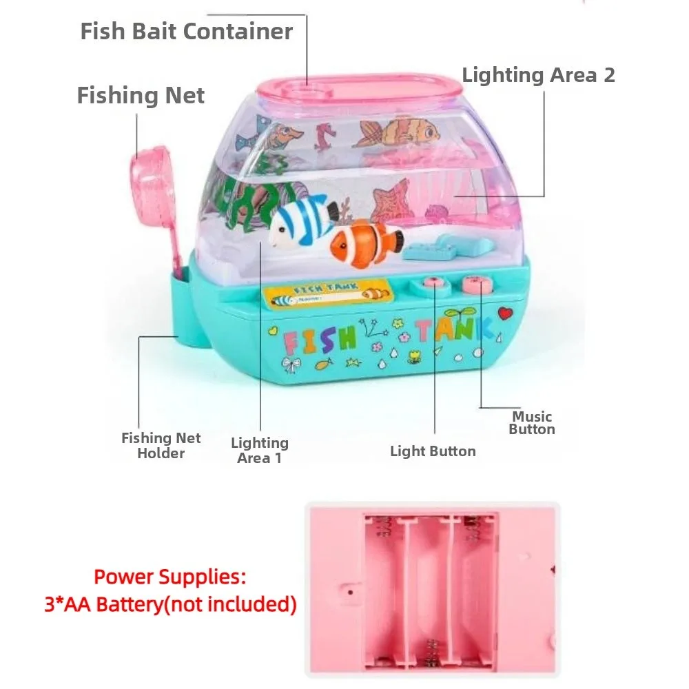 Aquário de Brinquedo com Luz LED e Música para Crianças - Imagem 5