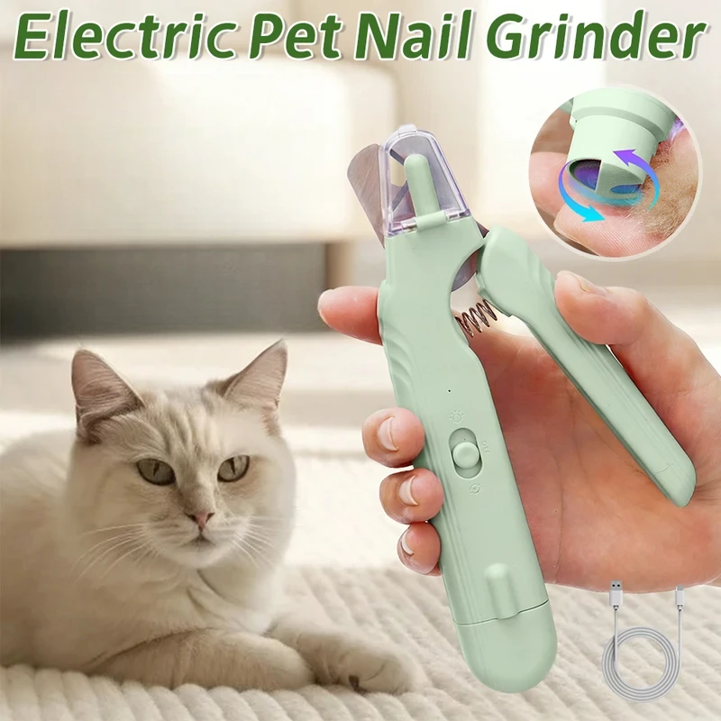 Cortador e Lixador de Unhas para Cães e Gatos com LED e USB - Imagem 4