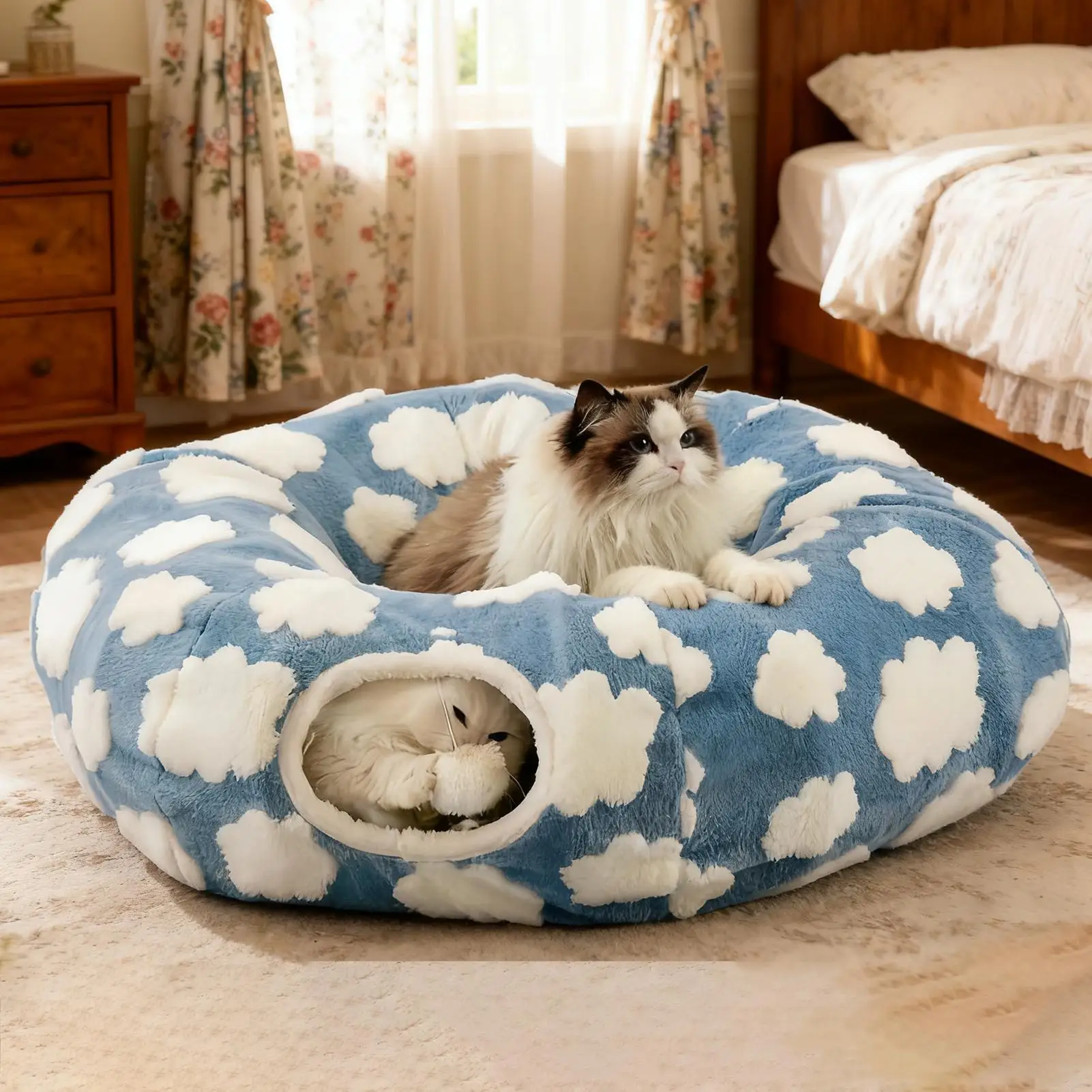 cama túnel para gatos lavável