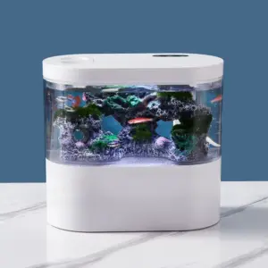 aquário de mesa usb para peixe dourado