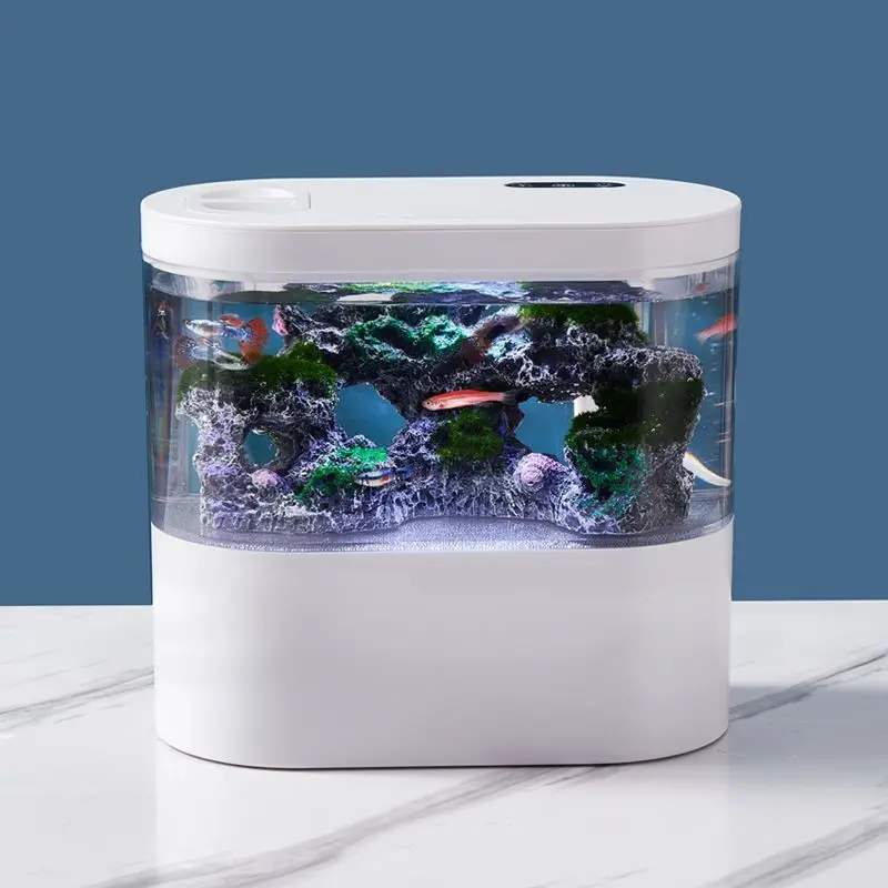 aquário de mesa usb para peixe dourado