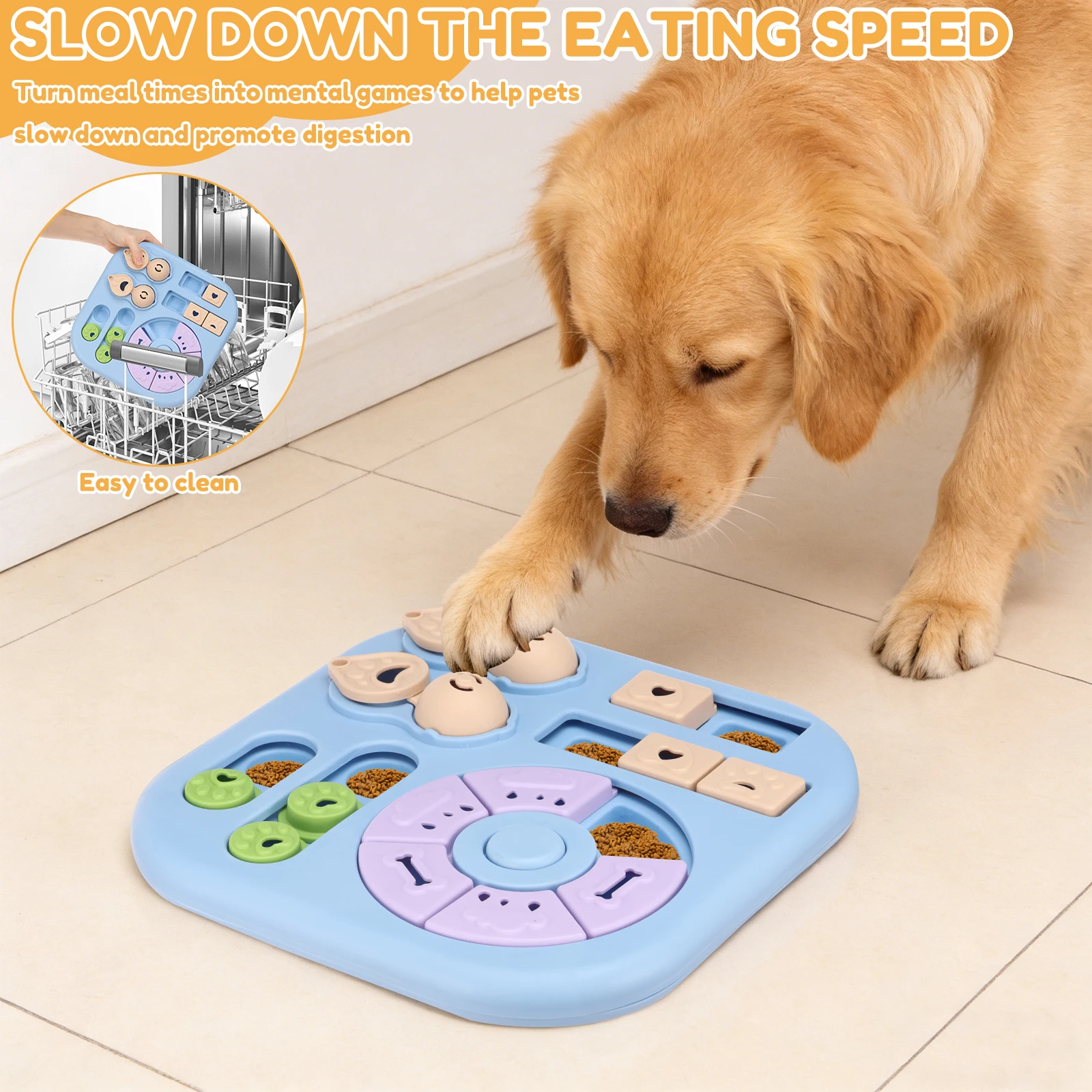 Brinquedo Quebra-Cabeça para Cães de Plástico com Base Antiderrapante - Imagem 5