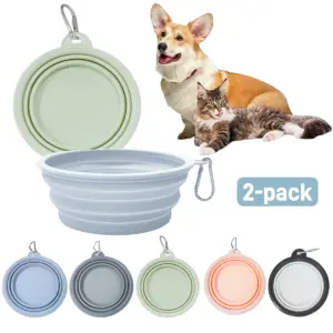 tigela dobrável para cães de silicone