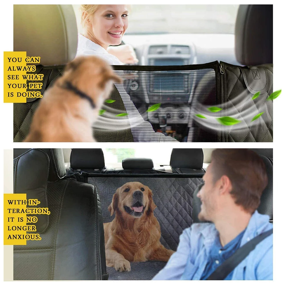 Capa de Assento para Cães com Janela de Malha e Abas Laterais - Imagem 3