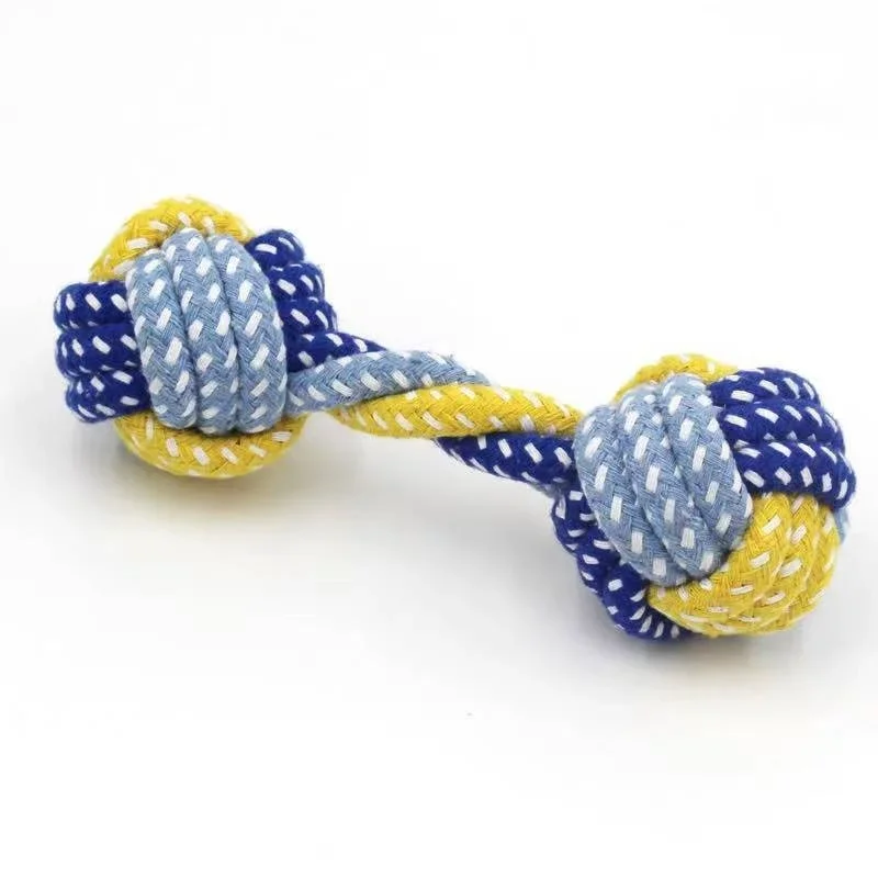 Brinquedo para Cães Bola de Corda de Algodão com Nó de Cenoura para Filhotes - Imagem 5