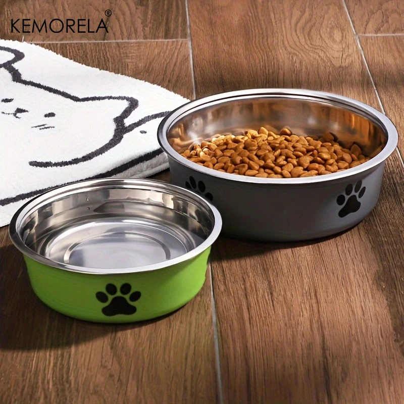 Tigela Inox Antiderrapante para Cães e Gatos com Base em Borracha - Imagem 3
