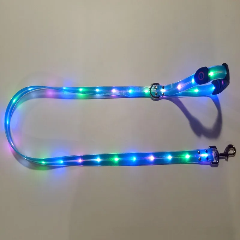 Guia LED para Cães Recarregável USB com Webbing Brilhante - Imagem 5