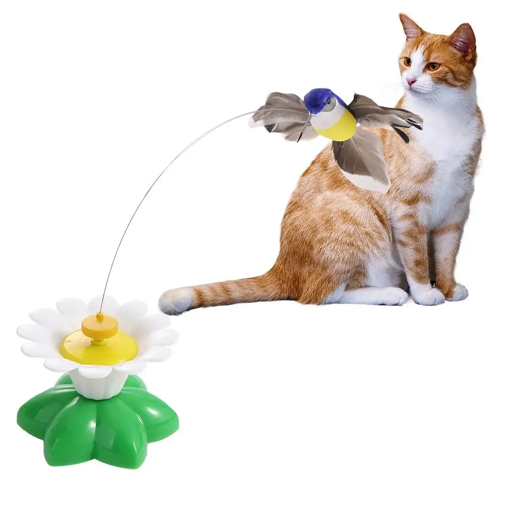 Brinquedo Elétrico para Gatos Borboleta Giratória de Plástico com Rotação Automática - Image 5