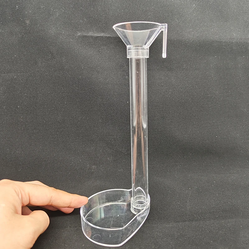 Alimentador de Aquário Acrílico 22 cm Transparente com Escova de Limpeza - Image 6