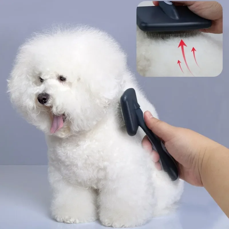 Escova para Cães e Gatos de Aço Inoxidável para Remover Pelos - Imagem 2