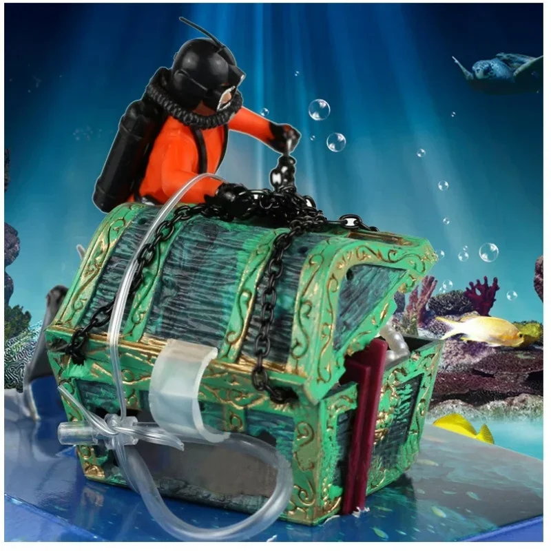 Decoração para Aquário Sapo Pirata Tesouro com Efeito Borbulhante - Imagem 5