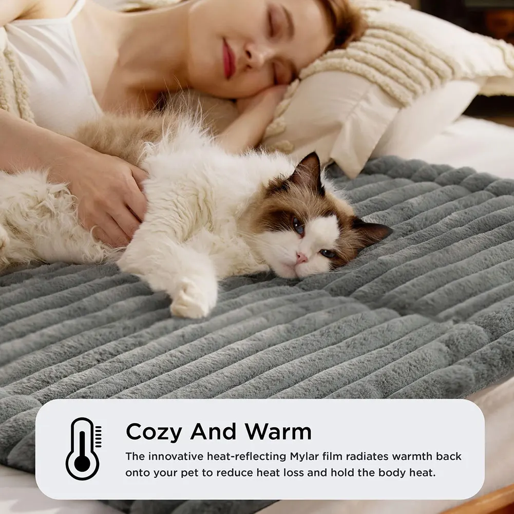 Tapete Autoaquecido para Cães e Gatos com Capa Lavável à Máquina - Imagem 5