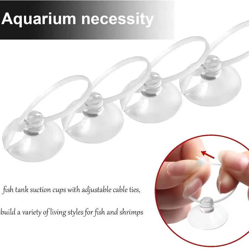 Ventosas para Aquário 30mm com Abraçadeiras Ajustáveis para Fixação - Imagem 5