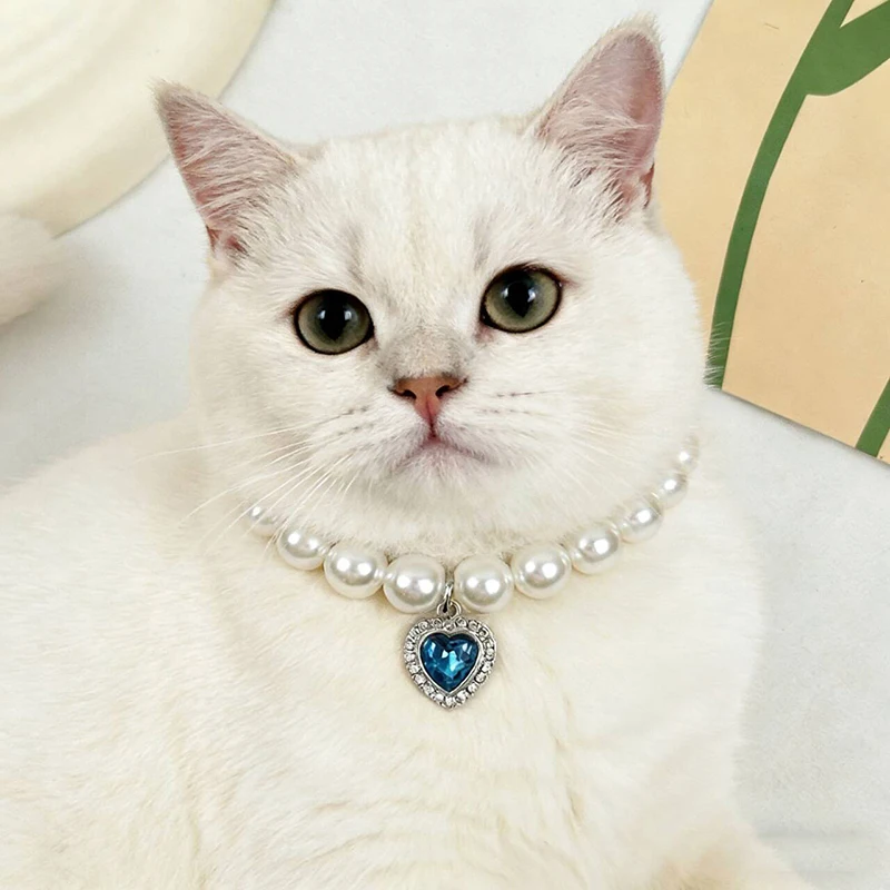 Coleira de Pérolas para Cães e Gatos Pequenos com Tamanho Ajustável - Imagem 2