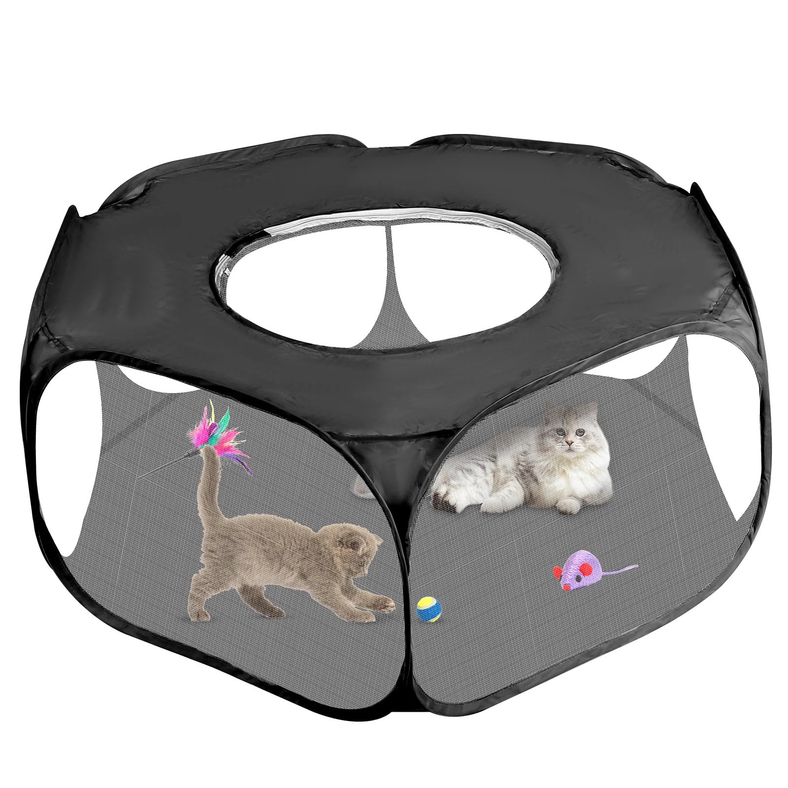 Cercado Portátil Dobrável para Pets Pequenos com Capa - Image 3