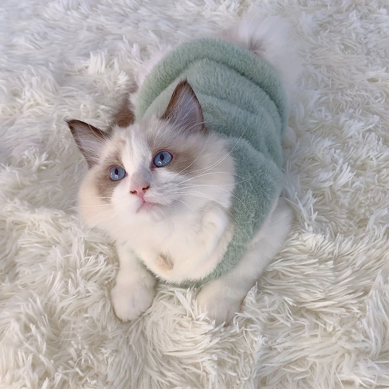 Colete para Gatos de Inverno com Roupas Quentes Preto - Imagem 4