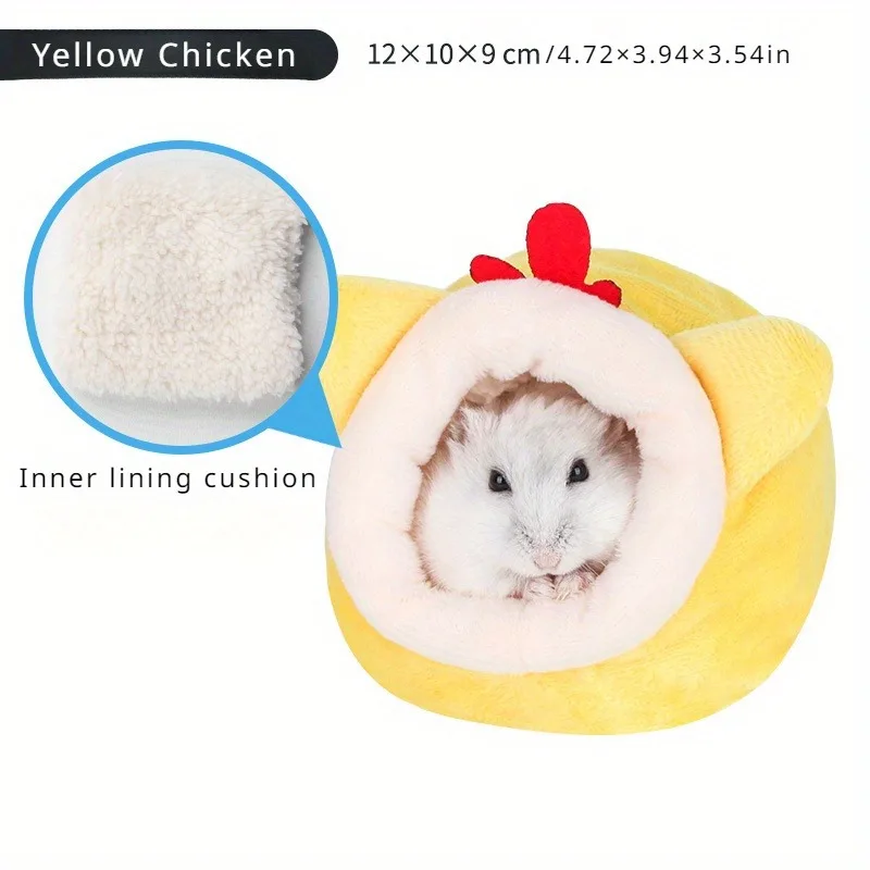 Ninho de Algodão para Hamster com Formato de Animal e Lavável - Imagem 6