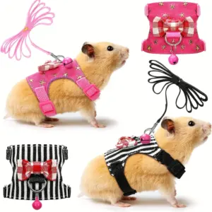 coleira peitoral para hamster com guia