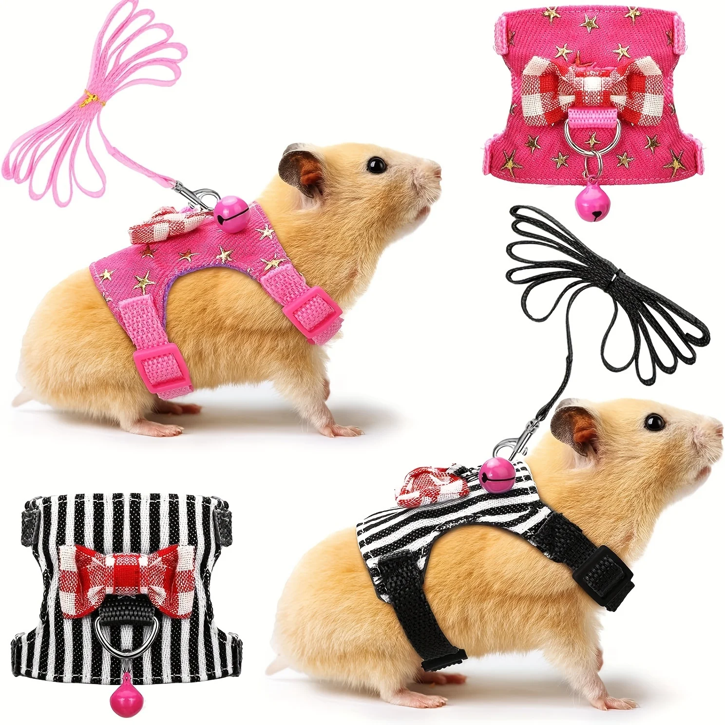 coleira peitoral para hamster com guia