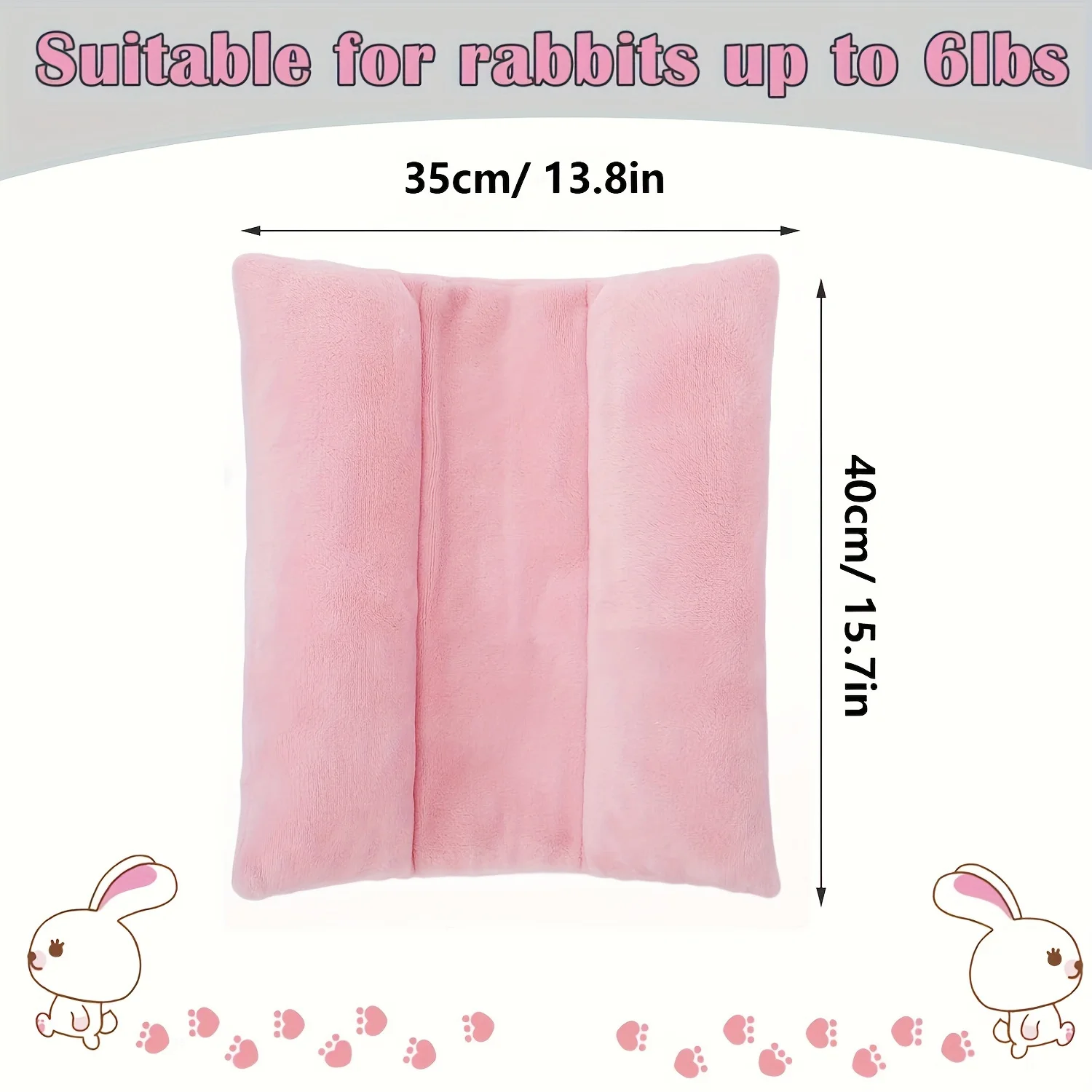 Cama para Coelhos de Pelúcia para Porte Pequeno e Médio - Image 3