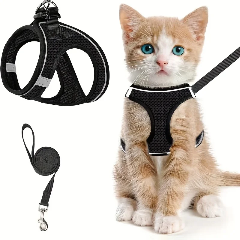 colete para gatos de malha reflexiva