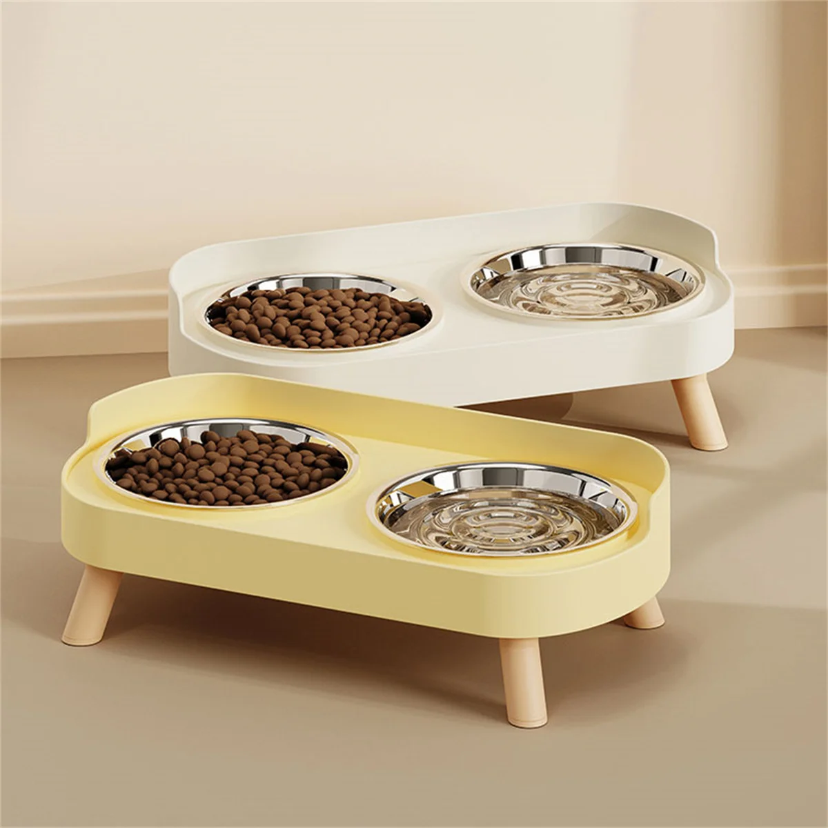 Tigela Dupla para Cães e Gatos de Aço Inoxidável com Bebedouro - Imagem 6