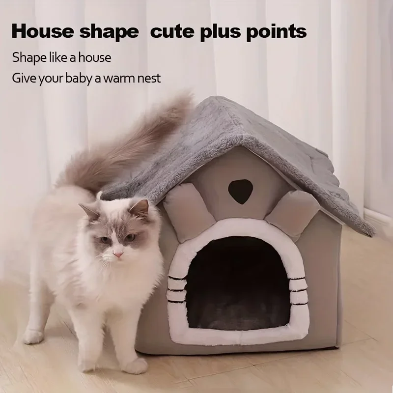 Casa Dobrável para Cães e Gatos Pequenos Removível e Lavável - Imagem 6
