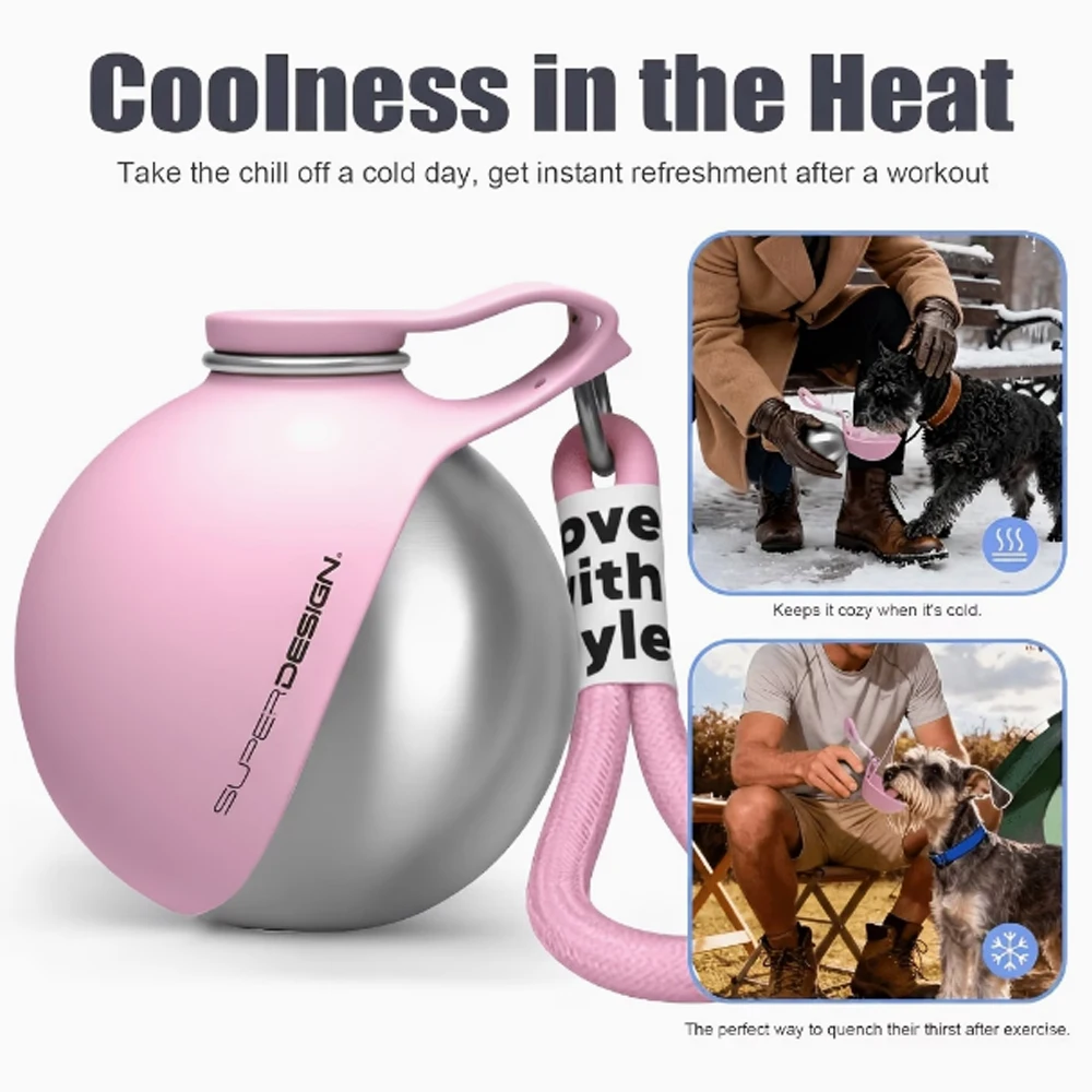 Bebedouro Portátil para Cães e Gatos de Aço Inoxidável Dobrável - Imagem 5