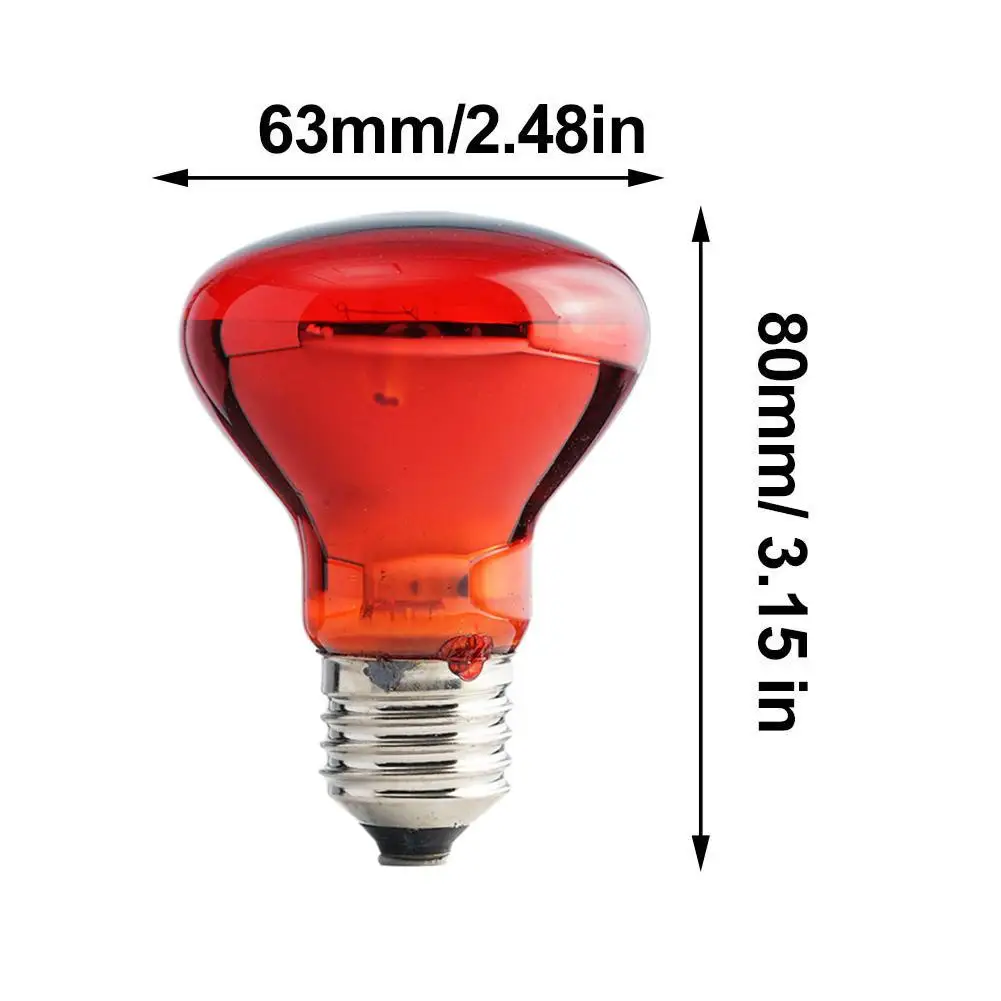 Lâmpada de Aquecimento para Répteis E27 25W-100W Infravermelha - Imagem 6