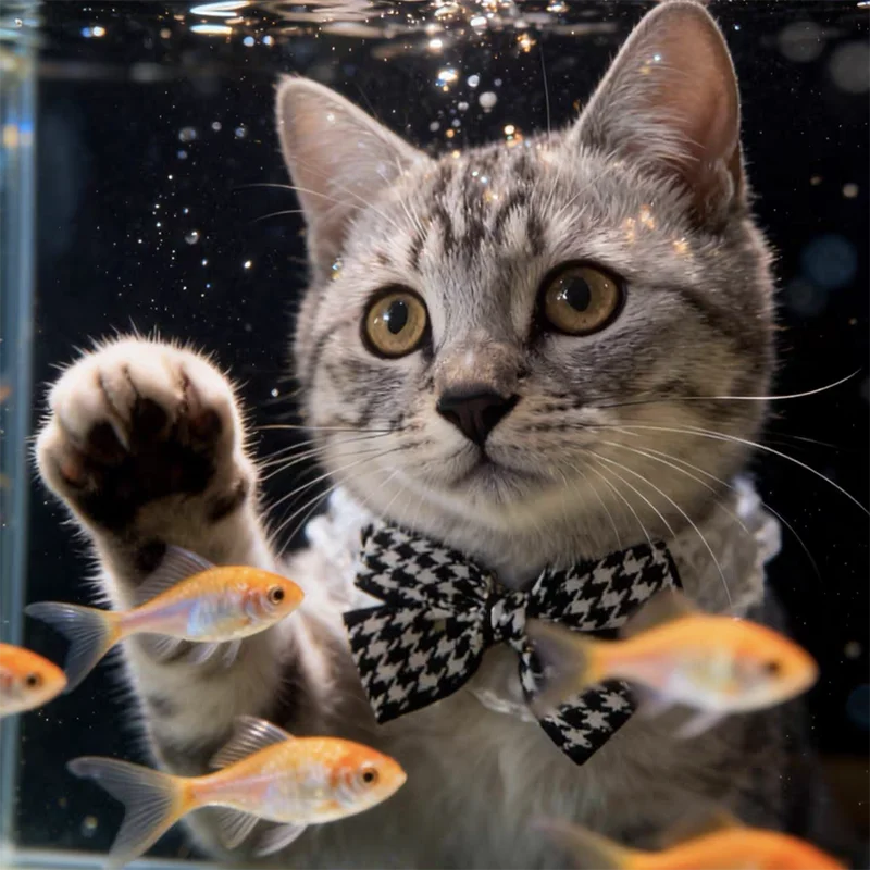 Coleira de Crochê para Gatos e Cães Pequenos com Gravata Borboleta - Imagem 6