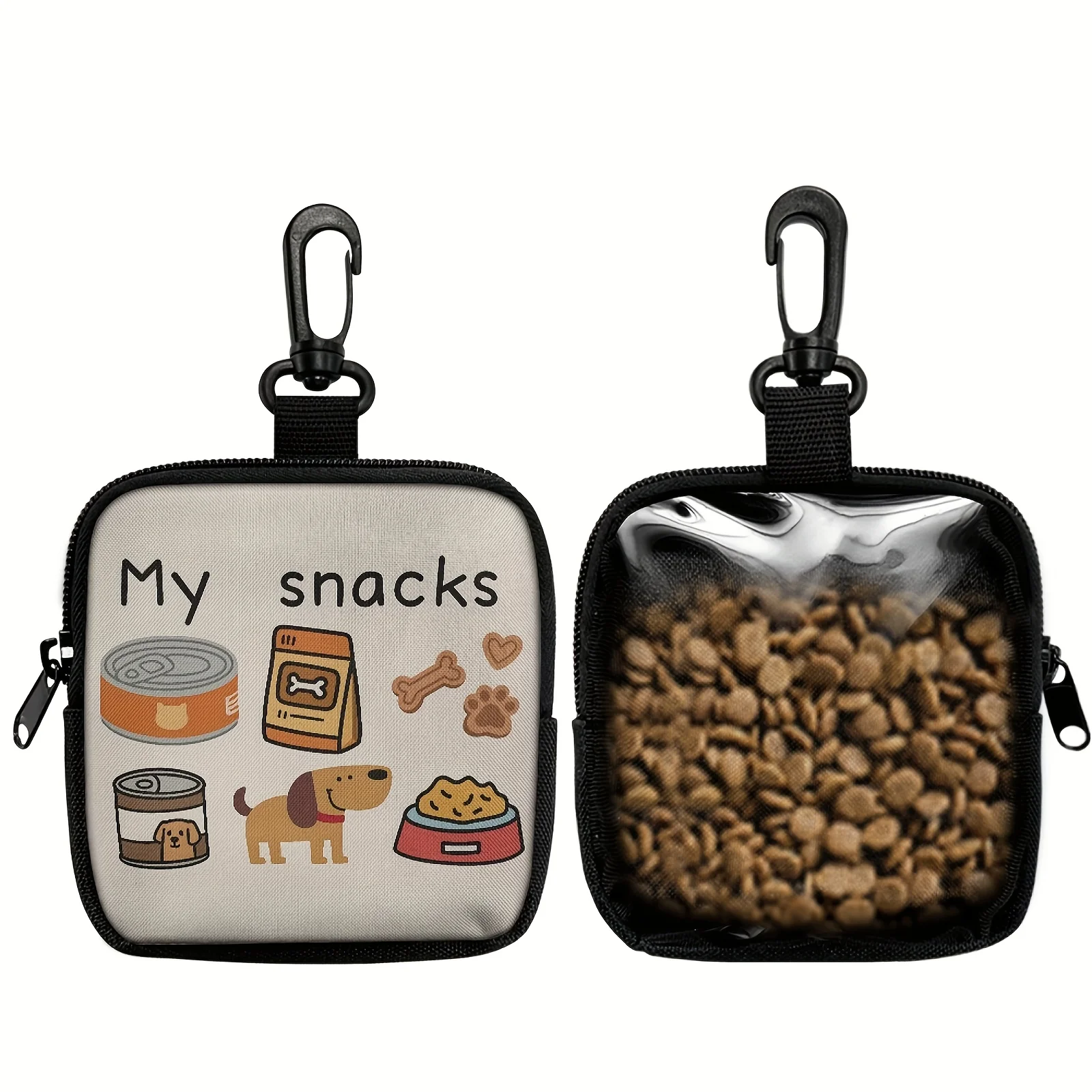 bolsa para petiscos de cães com gancho