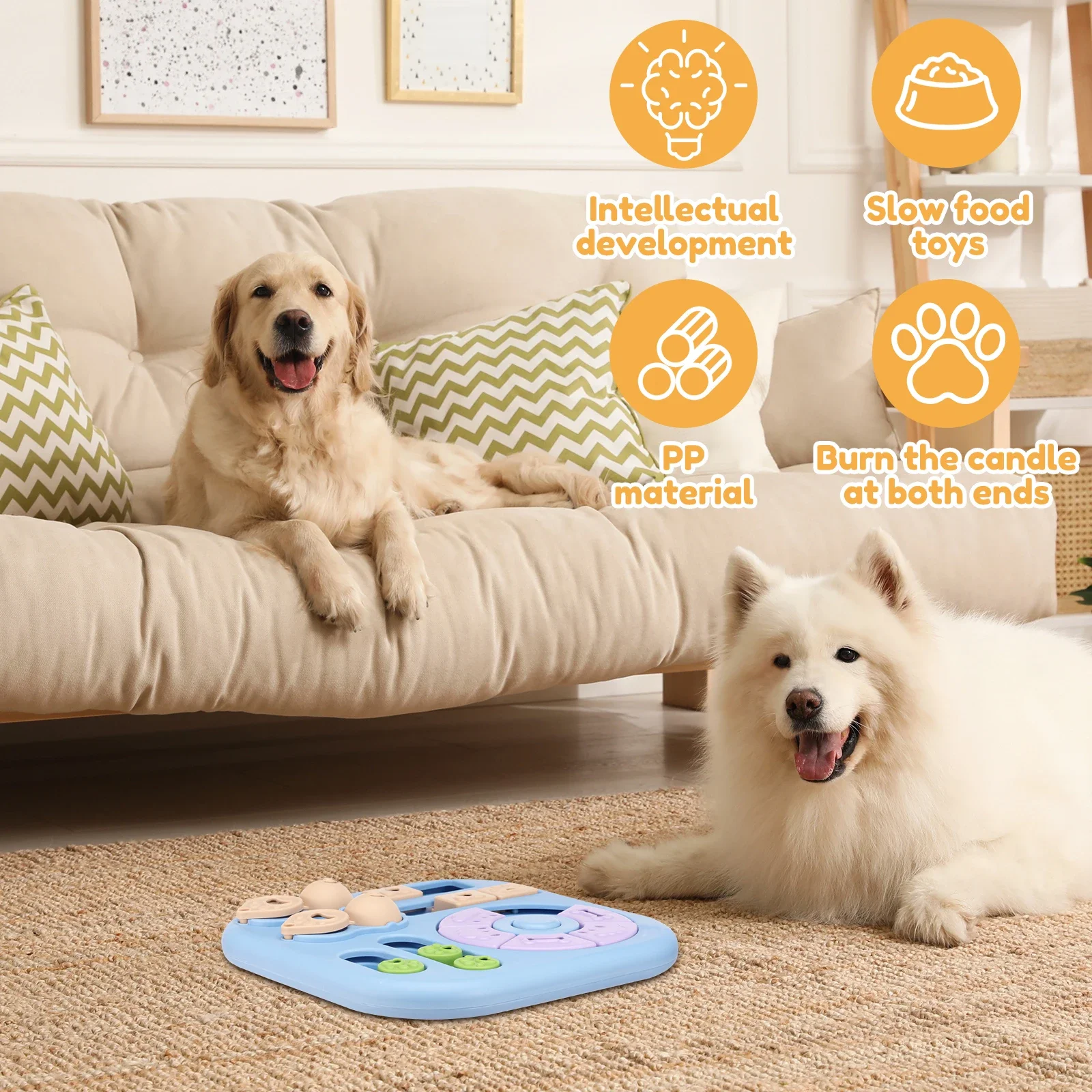 Brinquedo Quebra-Cabeça para Cães de Plástico com Base Antiderrapante - Imagem 6
