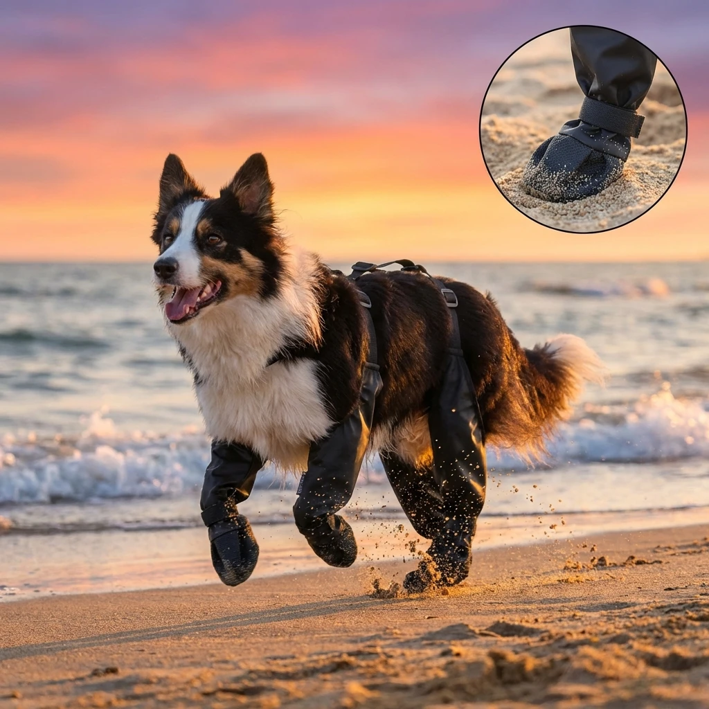 Botas Impermeáveis para Cães Pequenos e Médios Antiderrapantes - Imagem 6