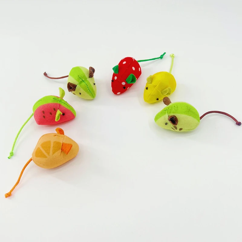Conjunto 5 Brinquedos Interativos para Gatos em Forma de Frutas - Imagem 4