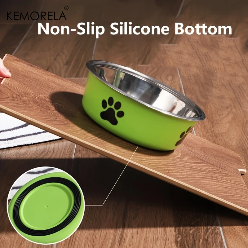 Tigela Inox Antiderrapante para Cães e Gatos com Base em Borracha - Imagem 2