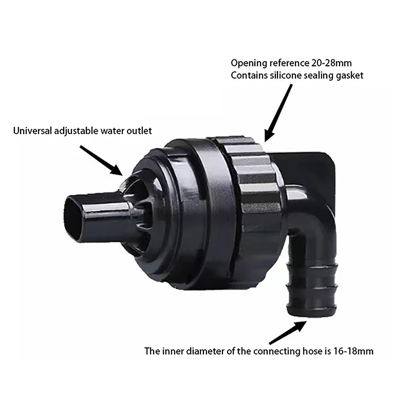 Bico de Saída para Aquário de Plástico com Vedação para Vidro até 15 mm - Imagem 5