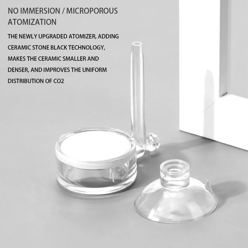 Difusor de CO2 para Aquário Nano Transparente Alek 63,5 mm - Imagem 4