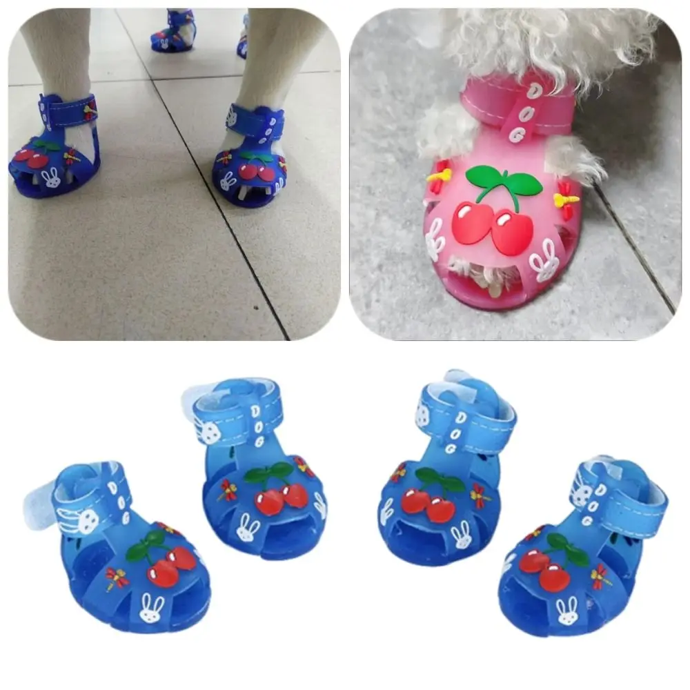 Sandálias de Silicone para Cães Pequenos Ajustáveis e Impermeáveis - Imagem 3