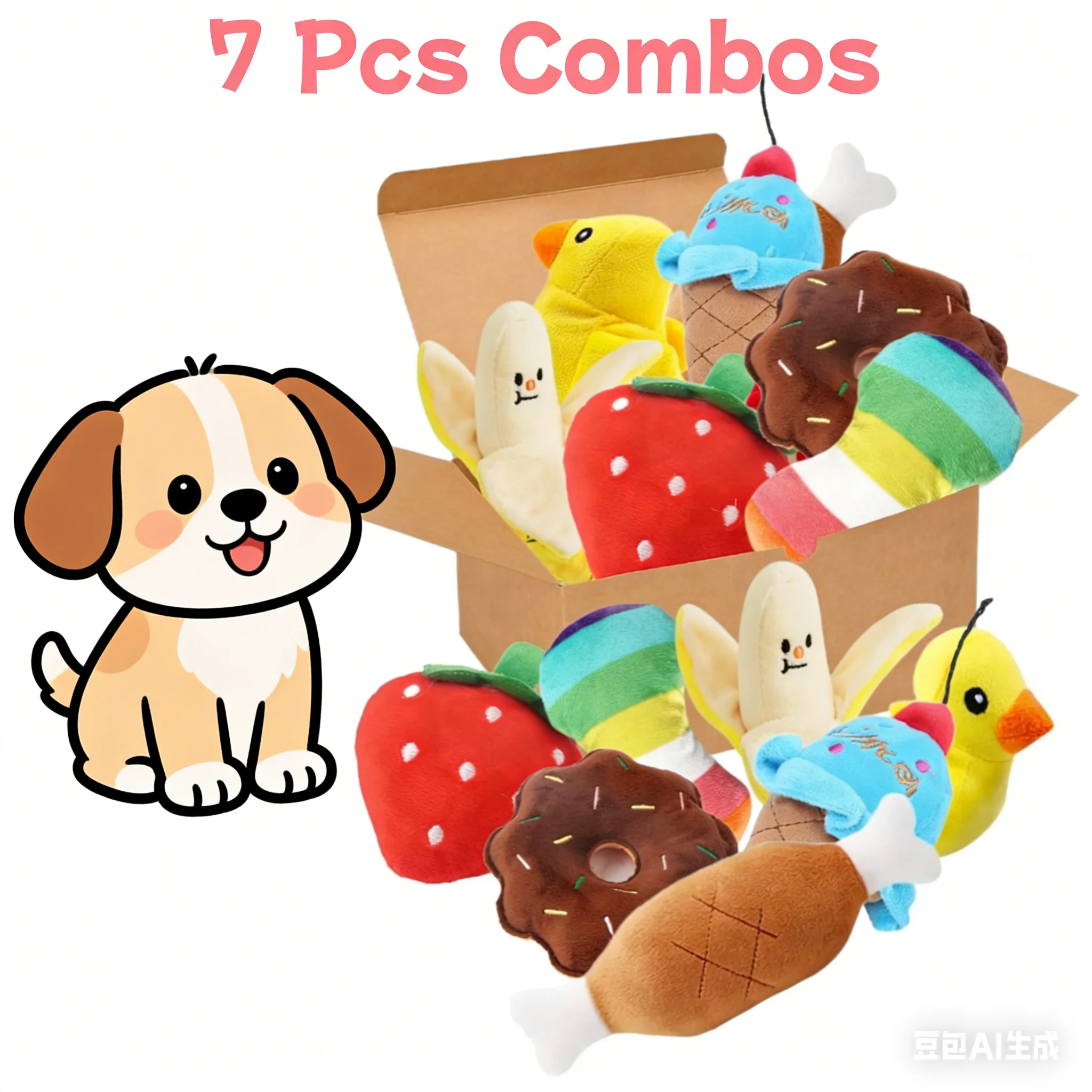 conjunto de brinquedos sonoros para filhotes