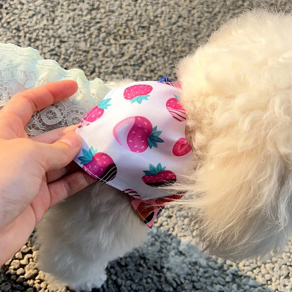 Bandana Triangular para Cães Pequenos e Gatos de Poliéster com Fecho de Botão - Imagem 6