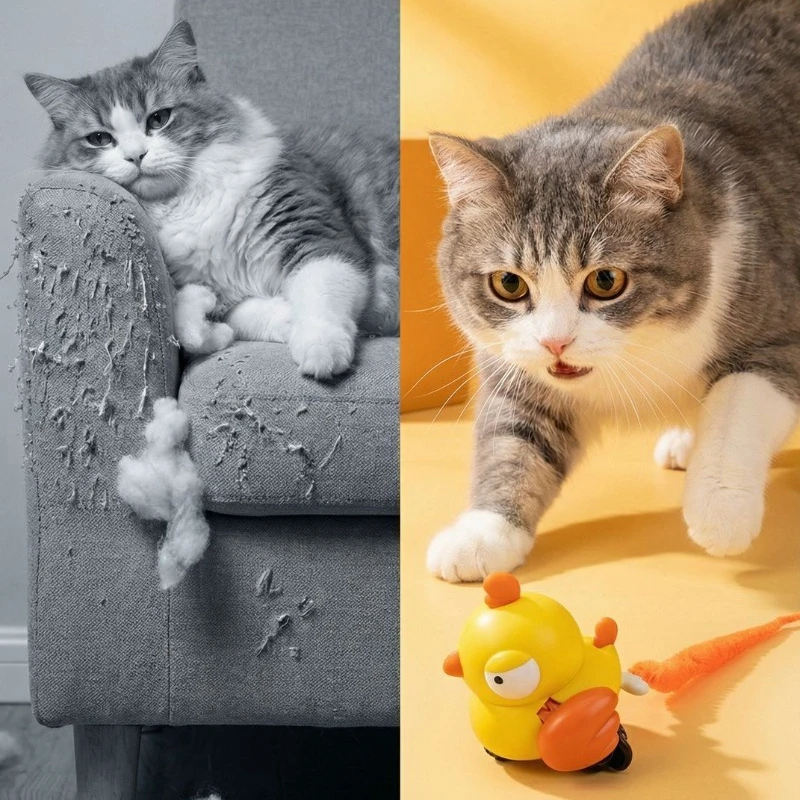 Brinquedo Automático para Gatos Lagarta de Pelúcia Interativo - Imagem 4