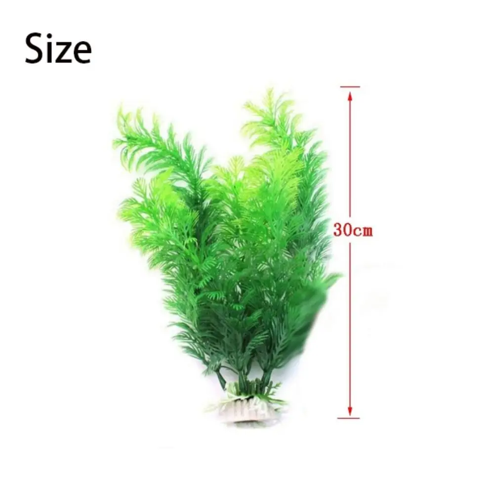 Planta Artificial para Aquário Verde de Plástico Textura Realista - Imagem 6