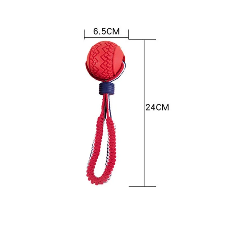 Brinquedo de Corda para Cães com Nós e Bolas de TPR para Mastigar - Imagem 6