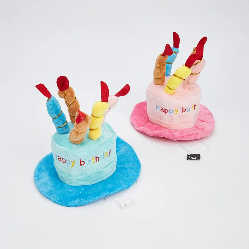 Chapéu para Cães e Gatos de Pelúcia Ajustável para Festa - Imagem 3