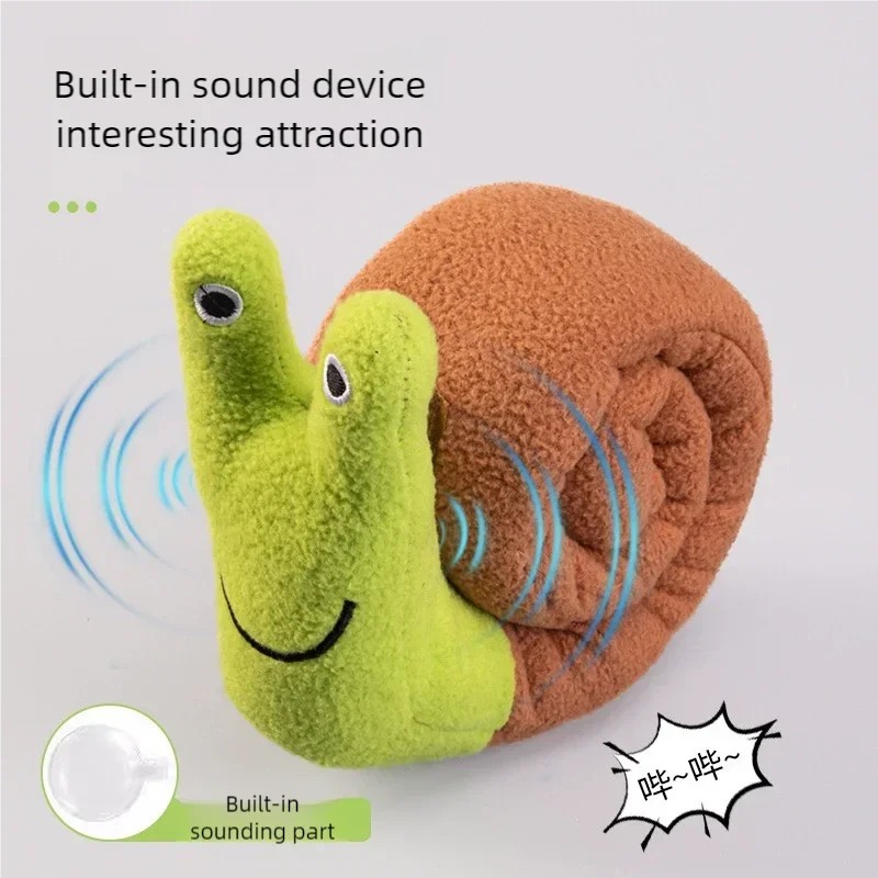 Brinquedo Caracol para Cães e Gatos de Lã com Squeaker Lavável - Image 2