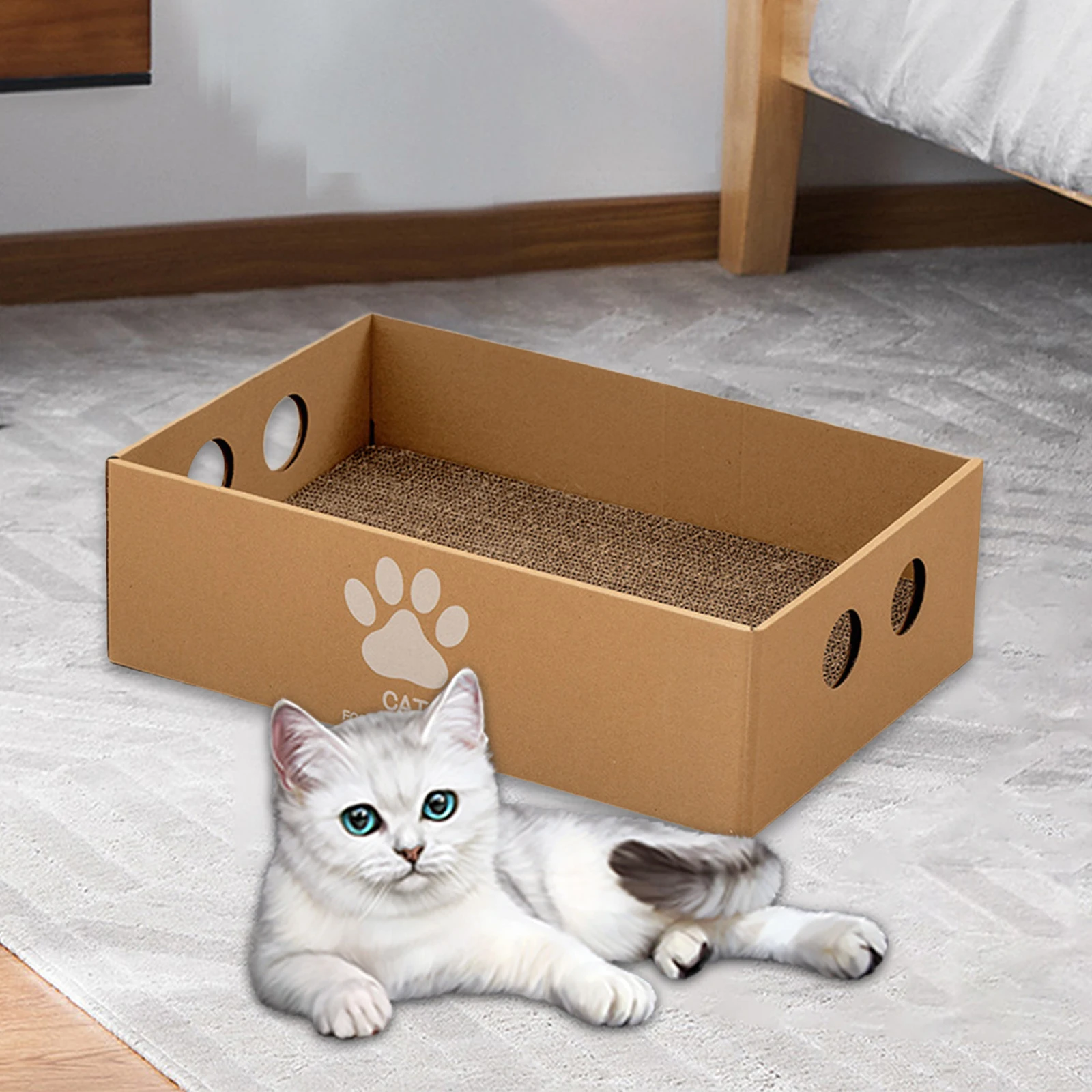 Caixa Arranhador para Gatos de Papelão Ondulado Grande 47 cm - Imagem 2